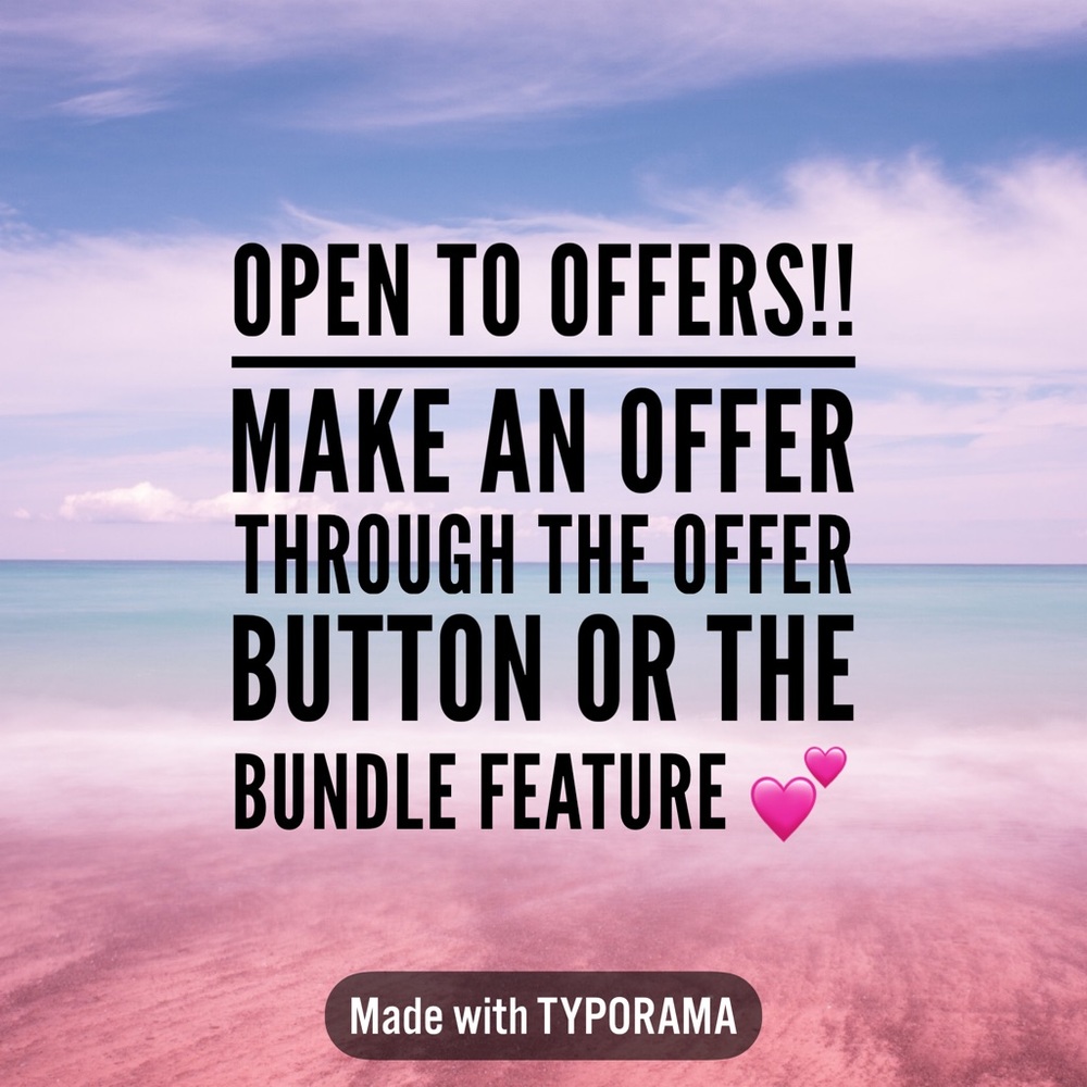 Open to offers! No trade offers please :)